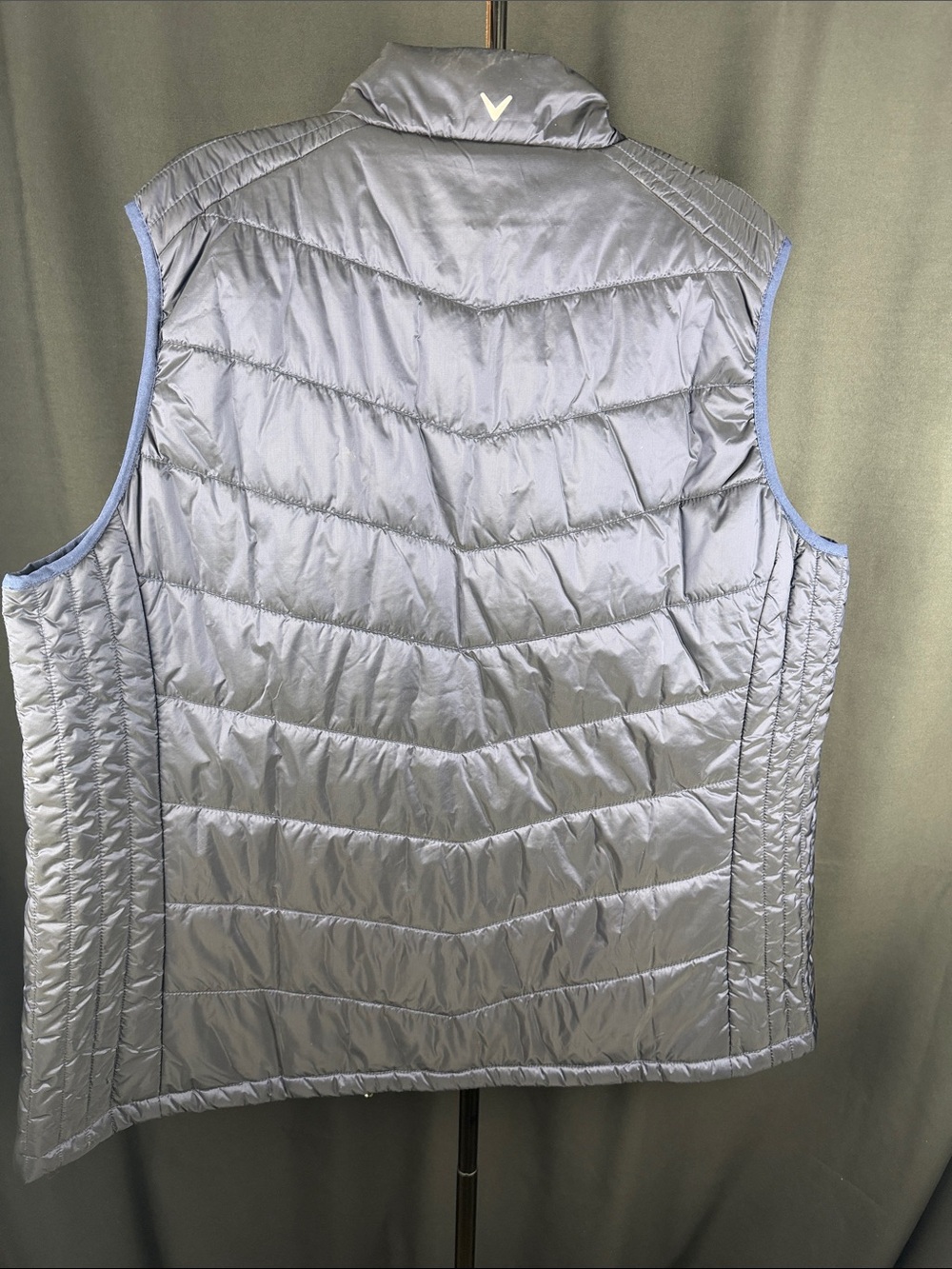 Lightweight Quilted Sleeveless Puffer Vest - Navy - Picture 9 of 9